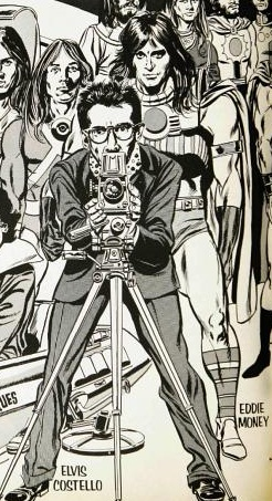 Illustration for article titled Columbia Records' 1978 Recording Artists Roster Drawn As Superheroes